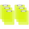 Rimilak Plastic Clipboards Set of 6, Translucent Board with Low