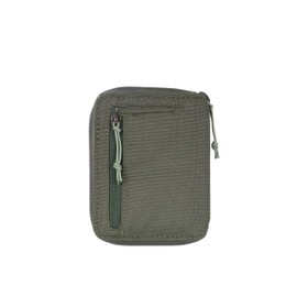 Lifeventure Bifold Wallet with Zipper and RFID Protection - Slim Travel Wallet Made of Eco-Friendly Recycled Material, olive green, Minimalist