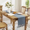 Aoztio Linen Style Rustic Table Runner, Farmhouse Cotton Linen Table