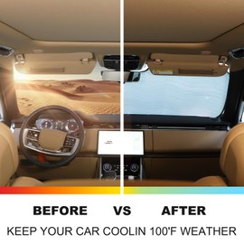 Heutamo Car Full-Window Sun Shades Compatible with Land Rover Range Rover Vogue Extended Version 2023 2024,Auto Sun Shades for Side Window Front and Rear Windshield