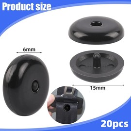 20 Seat Belt Button, Universal Fit Seatbelt Stopper, Buckle Clip Stop Button for Car, Truck or SUV Seat Belt