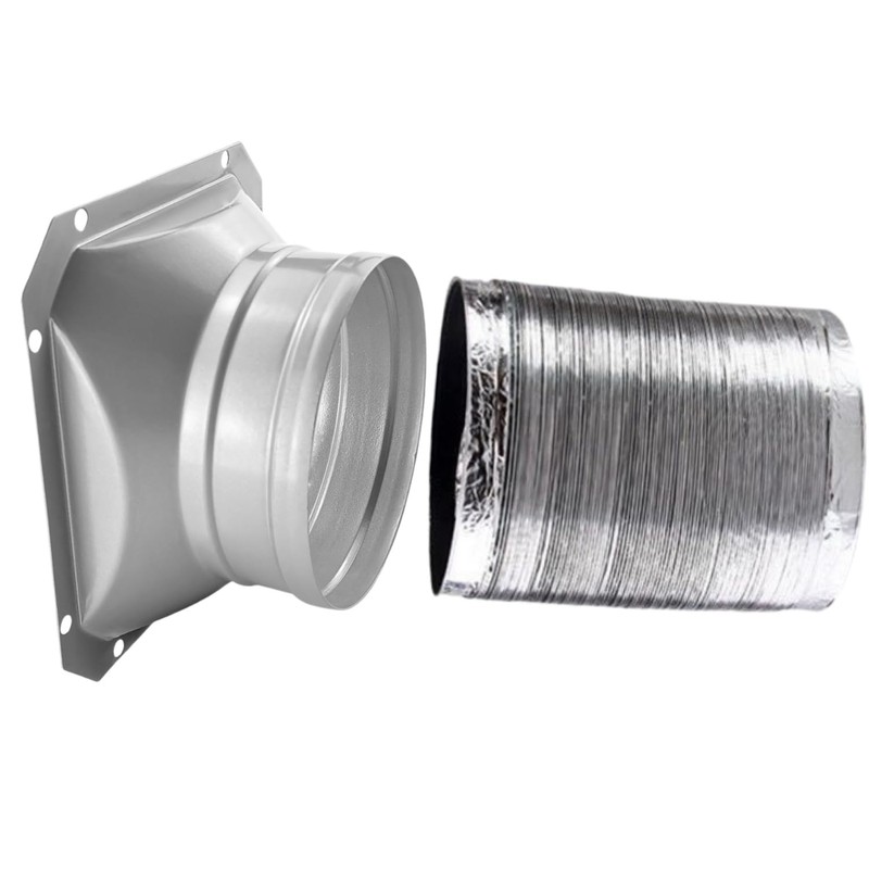 6 Inch Duct Connector Flange, Metal Straight Pipe Flange Square