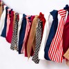 Upfirst 4th of July Patriotic Fabric Garland Banner