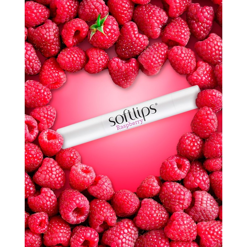 Softlips Raspberry Lip Balm with Green Tea Extract 2-Pack with