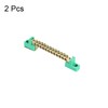 sourcing map Terminal Ground Bar Screw Block Barrier Brass 12