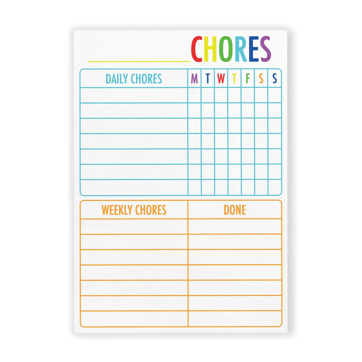 Kid's Chores Notepad - Chore Chart Notepad for Children - Unisex, Boy ...