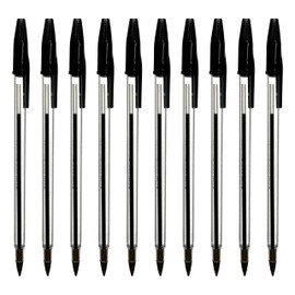 ARTH Pens Black Ink Biro Ballpoint Multipack Box Of 50 Pens