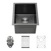 SINKVINE Black Wet Bar Sink Undermount 14 x 18 inch,