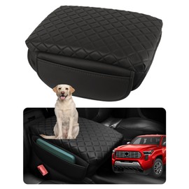 SDPVorn Console Cover for 2024 Toyota Tacoma Accessories 2025 Armrest Cover Arm Rest Pad Cushion Leather Middle Console Cover with Pockets for 4th Gen Tacoma Mod
