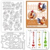 ACRNIGHEET Cartoon Chicken Clear Stamps and Dies for Card Making