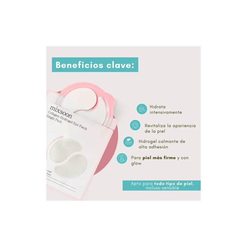 Mixsoon Parches Ojos Collagen Hydrogel Eye Patch 5 Pares