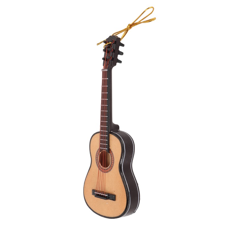 Guitar Ornament Resin Miniature Guitar Hanging Ornaments for Christmas Birthday