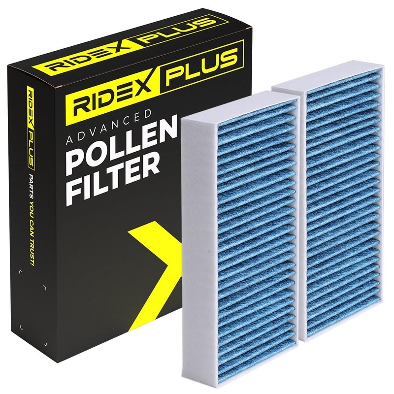 RIDEX PLUS Cabin Air Filter Activated Carbon with Polyphenol, with