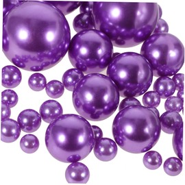 TOVINANNA 125pcs Decorative Pearl Vase Filler Set with Purple Roses and Rose Gold Flowers - Ideal for