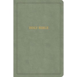 KJV Large Print Personal Size Reference Bible, Sage Suedesoft LeatherTouch, Red Letter, Pure Cambridge Text, Presentation Page, Sewn Binding, ... Full-Color Maps, Easy-to-Read Bible MCM Type