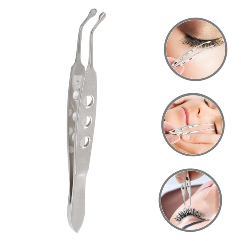 IWOWHERO Mcobeauty Angled Remover Eyelid Tweezer Meibomian Gland Expressor for