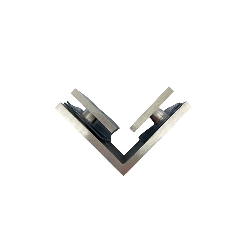 C.R. LAURENCE SGC90BN CRL Brushed Nickel Square 90 Degree Glass-to-Glass
