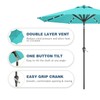 Tobeos 9FT Patio Umbrella with Solar Lights,Outdoor Market Umbrella with