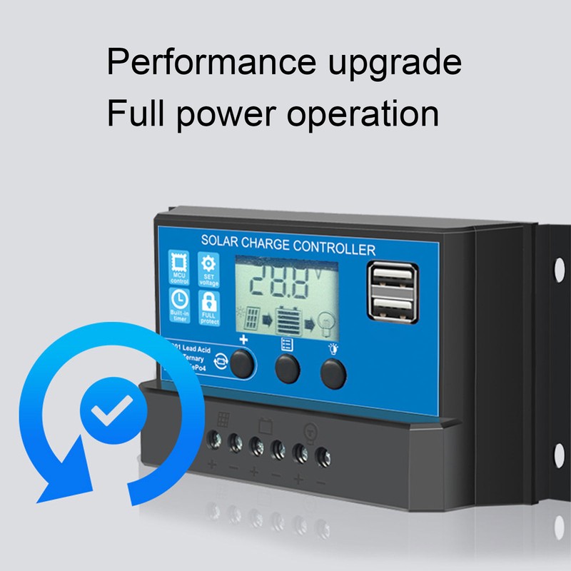 Solar Charge Controller With LCD Dual USB Industrial Master Chip