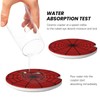 2-Pack Absorbent Car Coasters Red Spider Web - Ceramic &