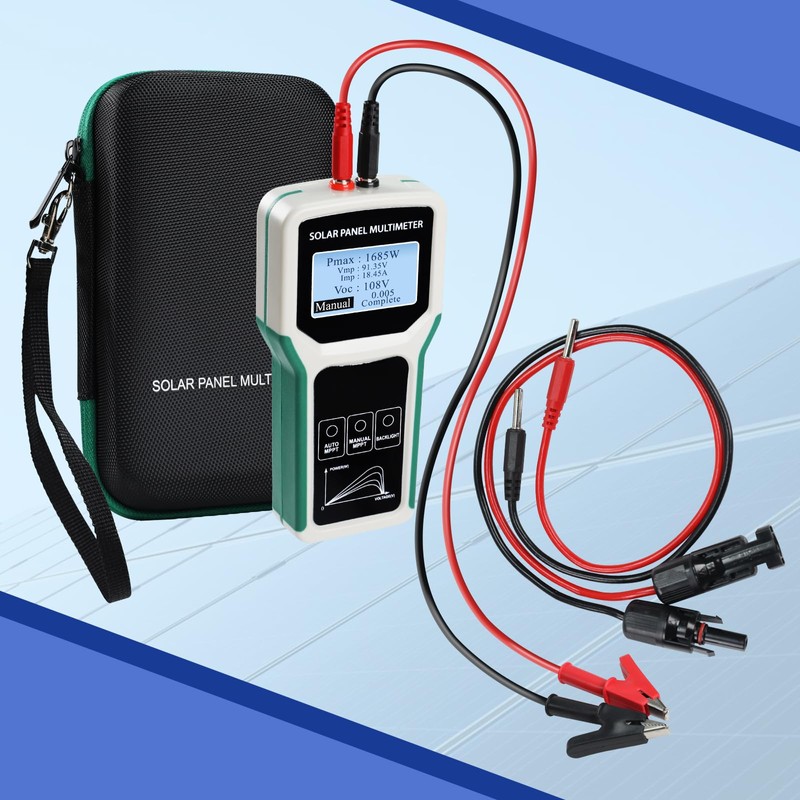 1800W Solar Panel Tester Photovoltaic Multimeter with Smart MPPT Detection