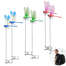 Dragonfly Clips Bug Repe Llent - 3D Fake Dragonfly Hat Clips,3 Pack Clip on Dragonfly for Garden Decor Indoor/Outdoor Deer and Horse Fly Deter Rent for Patio,Garden