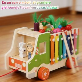 Juguetes Montessori para Bebés 1 2 3 Años, Apilador y Clasificador de Formas, Juguete Educativo de Madera, Rompecabezas de Clasificación por Colores, 