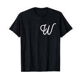 Vintage-style Letter W | Initial | Monogram | Script font T-Shirt