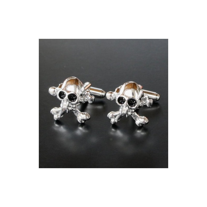 鎌倉カフス工房 スカル（髑髏）＆クロスボーンカフス sc017