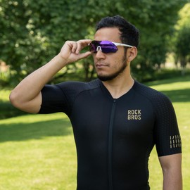 ROCKBROS Cycling Glasses Outdoor Frameless Polarized Sports Running Windproof Glasses Bicycle Equipment Men and Women