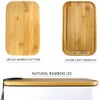 SIDIANBAN Bathroom Trash Can with Bamboo Lid Soft Close and