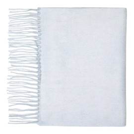 Lona Scott 100% Cashmere Scarf, Plain Scarf, Pale Blue
