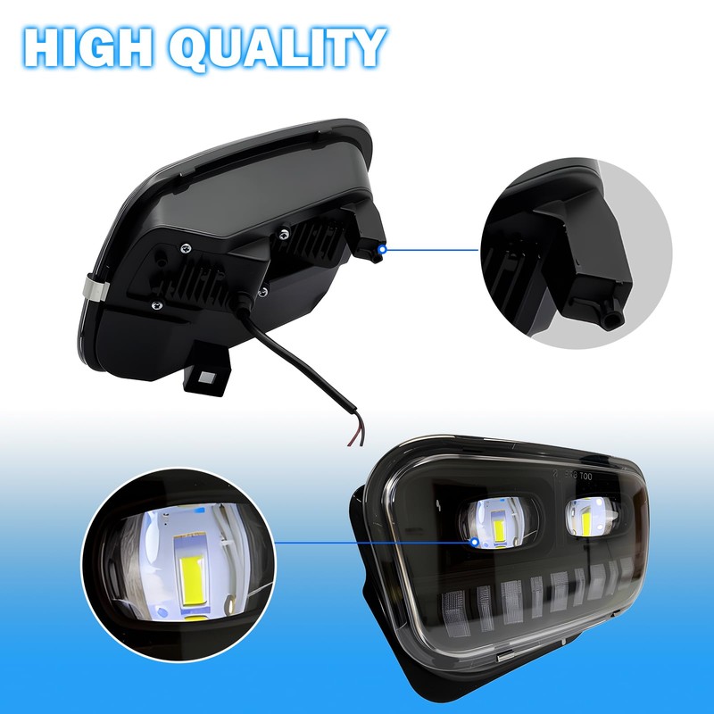 LED&DRL Fog Lights Compatible with 2009-2012 Dodge Ram 1500 2010-2018