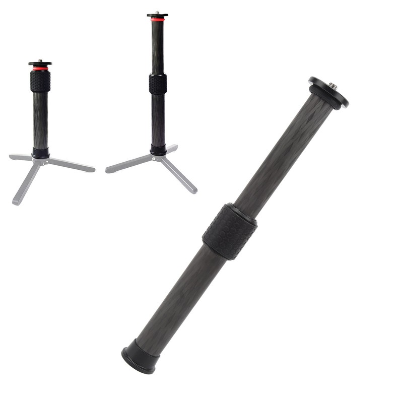 Tripod Extension Pole 2 Section Telescopic Carbon Fiber Tripod Extension
