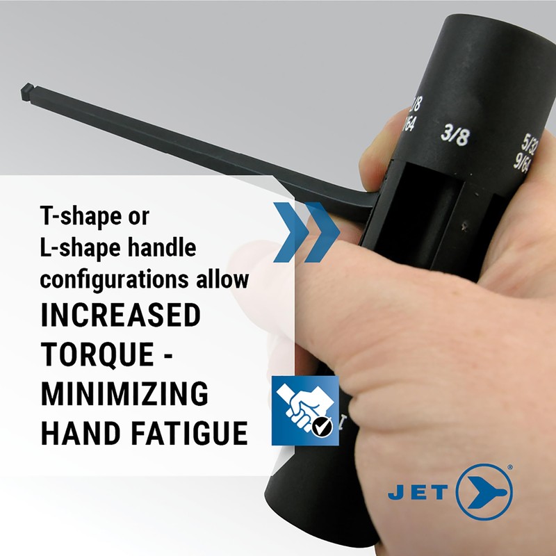 JET SAE & Metric Ball Nose Hex Key Set -