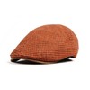 WITHMOONS Tweed Newsboy Hat Faux Leather Brim Flat Cap SL3019