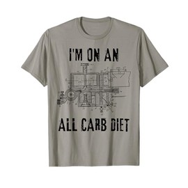 Funny Car Mechanic Shirt For Men All Carb Diet Carburetor T-Shirt