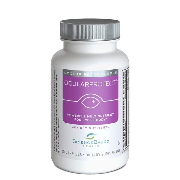 OcularProtect Whole Body Formula - Evidence-Based Multinutrient with Eye Specific Nutrients - Rich in Antioxidants, Plant Sources - 120 Capsules