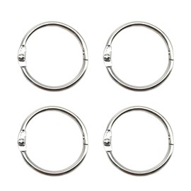 Ruidee 20 Pcs Loose Leaf Binder Rings Silver Book Rings Key Keychain Rings Premium Metal Rings for Notebook Scrapbook Album Craft DIY (35mm)