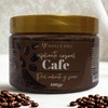Exfoliante Corporal de Cafe hecho con Azúcar Orgánica con Manteca