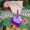 Shiny Mini Portable Yarn Spinner:_grape purple+embroidered bow bag