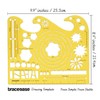 Traceease Drafting Tools Landscpae Template for Flagstones/Wire Fence/Tree/Hedge,Draft Stencils