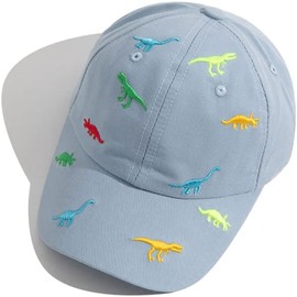 Children's Baseball Cap 2-6 Years Dinosaur Summer Cap Baseball Cap Cotton Sun Hat Outdoor Hat Adjustable Baseball Cap Golf Cap Sports Hat Anti-UV Summer Hat for Boys Girls Baby, blue, Unit size