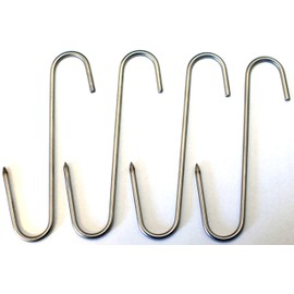 Stainless Meat Hooks, Smoker Hook, 7", 4 Pack