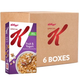 Kellogg's Special K Breakfast Cereal, Family Breakfast, Fiber Cereal, Fruit and Yogurt (6 Boxes)
