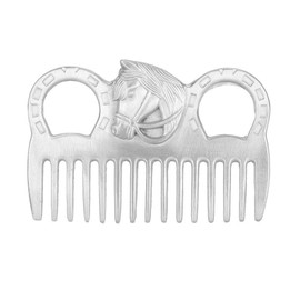 Horse Hair Comb, Portable Cattle Horse Hair Metal Comb Polishing Technology Cleaning Opening Knot Supply for Styling Thin and Thick Hair
