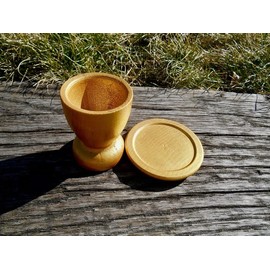 Miniature Patent and Chalice, Wood Cup and Plate, Hand-Painted Metallic Gold Altar Set, Mini- Catholic Altar, Wood Patent and Chalice for Altar Table, Lent, Easter, Advent (Decorative Use Only).