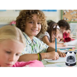 superPIG Cute Electric Pencil Sharpener、Pencil Sharpener、DIY Shape for Cute Panda、High Capacity、Fast Sharpen( Another Blade、Accessories and Pencil Extender Included)White