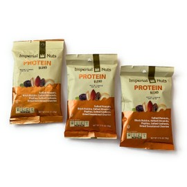 CABE Nuts Protein Blend 3 Packs 2.75oz Each Content Salted Peanuts Black Raisins Salted Almonds Pepitas Salted Cashews Dried Sweetened Cherries
