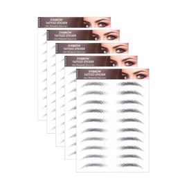 YOYO Eyebrow Seals Natural Waterproof Time-saving Long Lasting 60 Pairs Women Eyebrow Stamp Permanent Makeup Eyebrow Patch Eyebrow Tint No Fall Off (black-06)